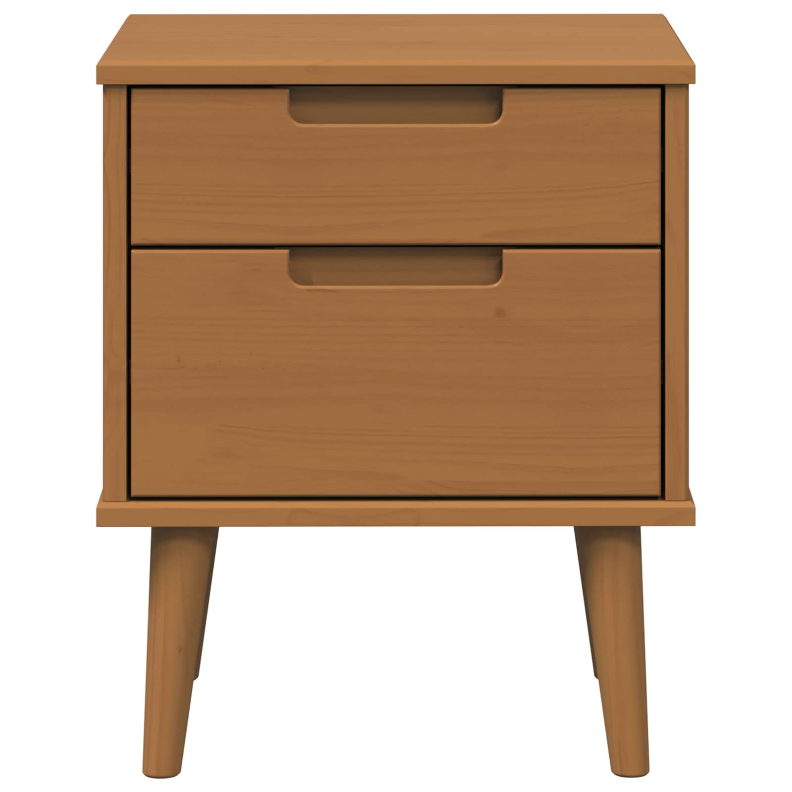 vidaXL Nachttisch Karamell 40 x 35 x 48 cm Massives Kiefernholz