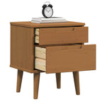 vidaXL Nachttisch Karamell 40 x 35 x 48 cm Massives Kiefernholz