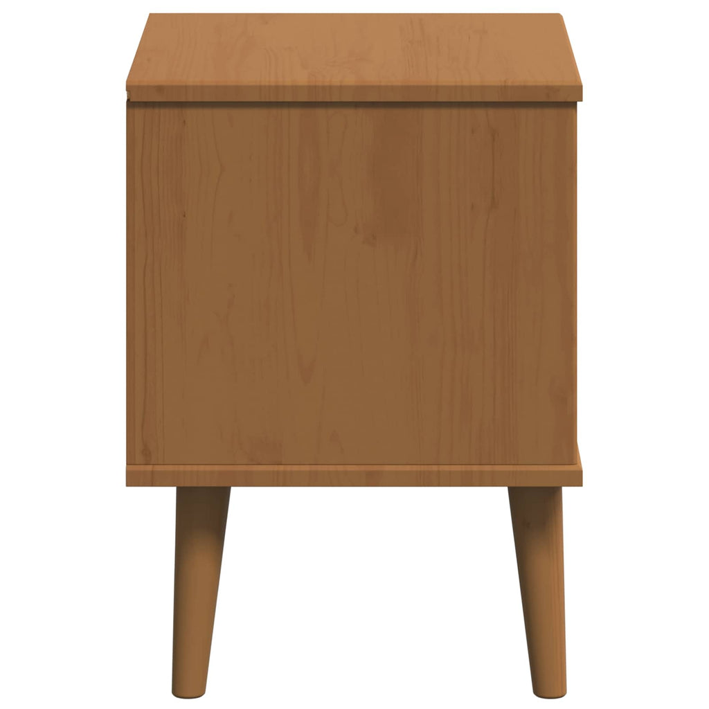 vidaXL Nachttisch Karamell 40 x 35 x 48 cm Massives Kiefernholz