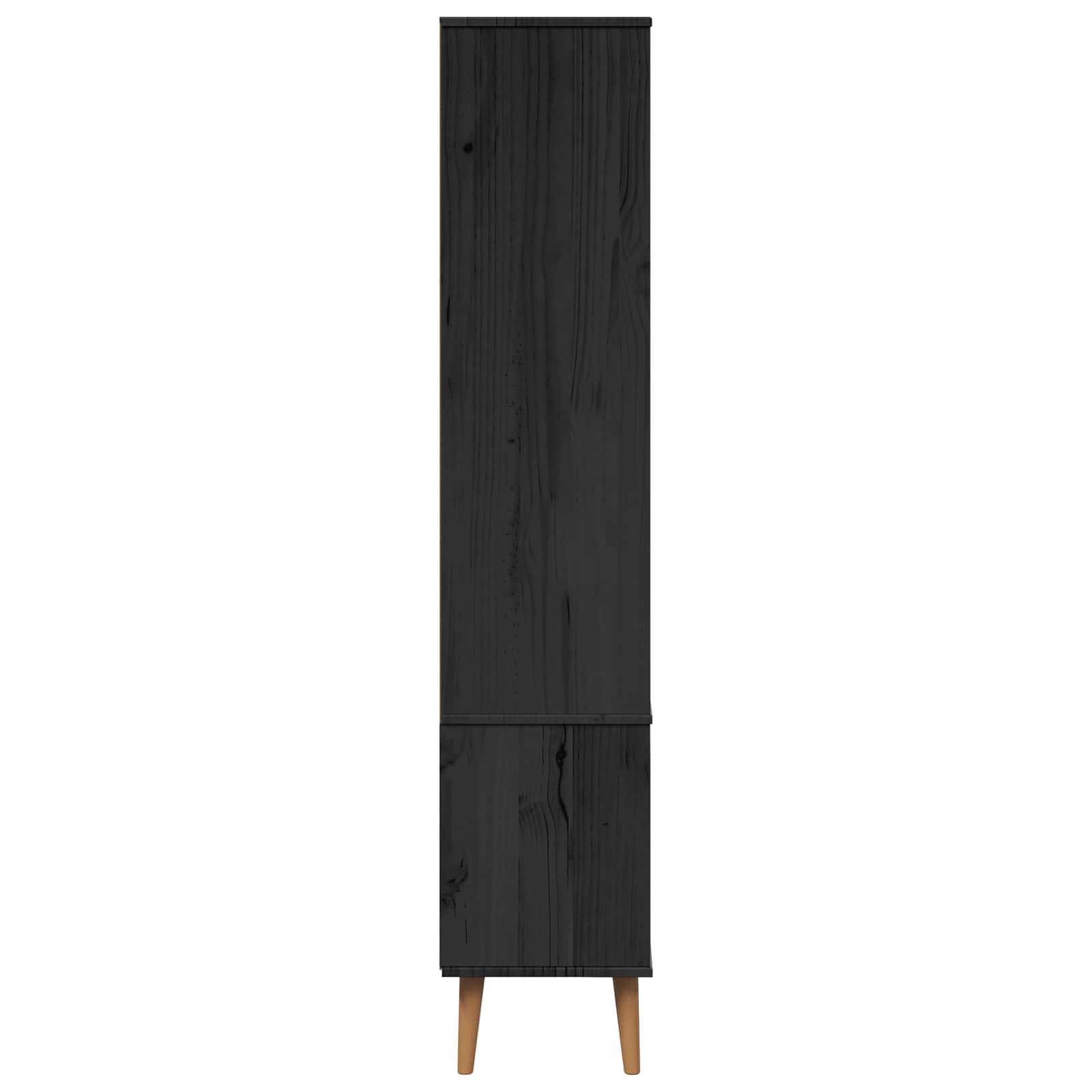 vidaXL Glasvitrine Schwarz 90 x 35 x 175 cm