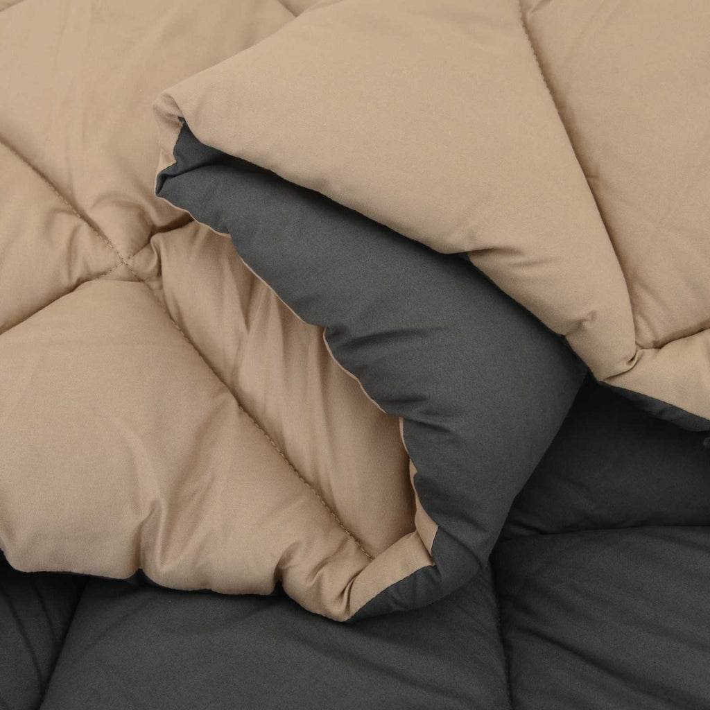 vidaXL Sommerdecke Anthrazit und Taupe 200 x 135 cm Mikrofaser