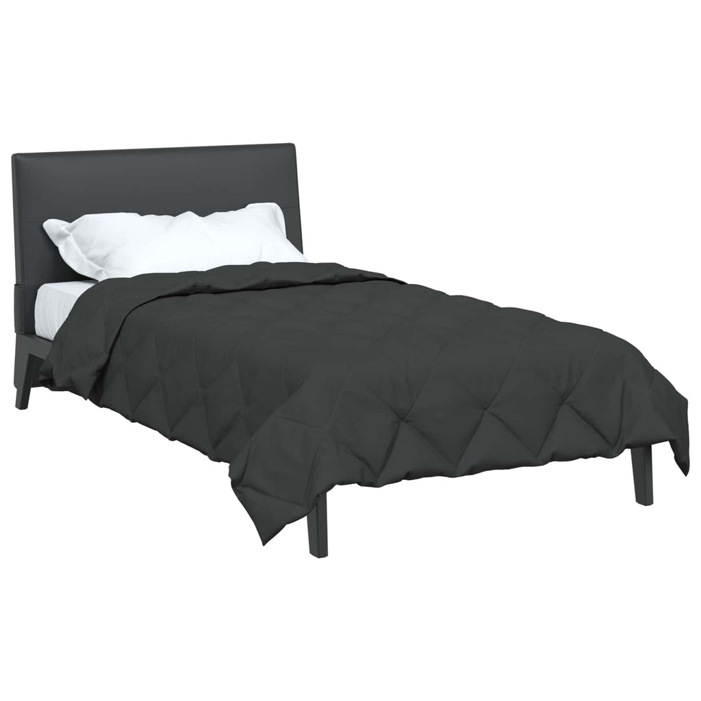 vidaXL Ganzjahresbettdecke Anthrazit 135 x 200 cm Mikrofaser