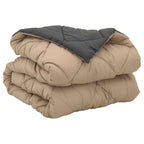 vidaXL Ganzjahresbettdecke Anthrazit und Taupe 135 x 200 cm Mikrofaser
