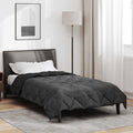 vidaXL Ganzjahresbettdecke Schwarz und Anthrazit 135 x 200 cm