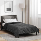 vidaXL Ganzjahresbettdecke Schwarz und Anthrazit 135 x 200 cm
