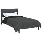 vidaXL Ganzjahresbettdecke Schwarz und Anthrazit 135 x 200 cm
