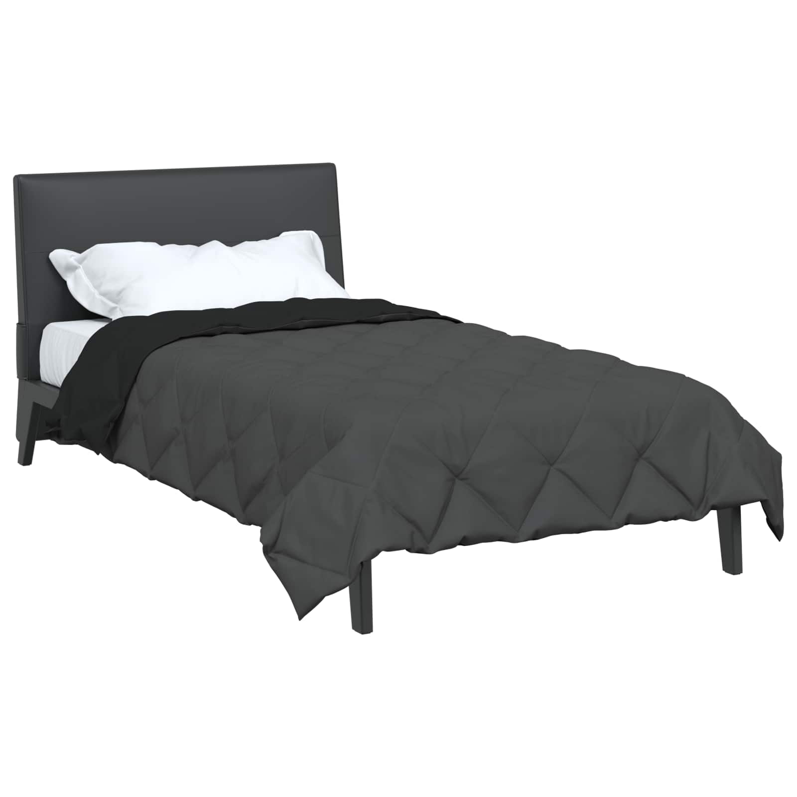 vidaXL Ganzjahresbettdecke Schwarz und Anthrazit 135 x 200 cm