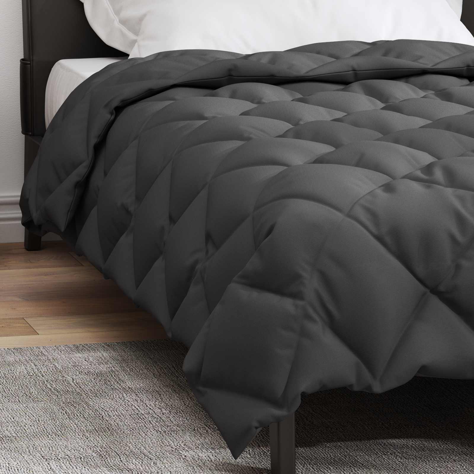 vidaXL Winterbettdecke Anthrazit 135 x 200 cm Mikrofaser