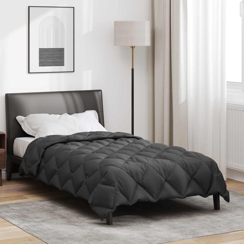 vidaXL Winterbettdecke Anthrazit 135 x 200 cm Mikrofaser