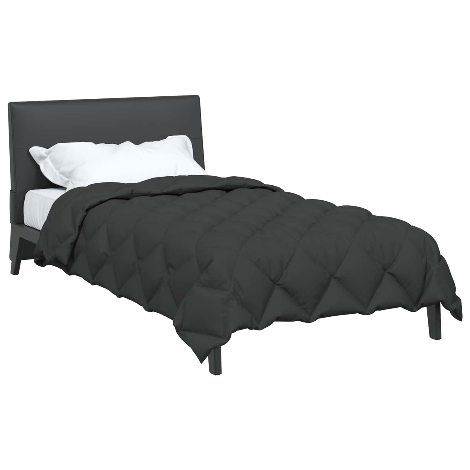 vidaXL Winterbettdecke Anthrazit 135 x 200 cm Mikrofaser