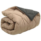 vidaXL Winterbettdecke Anthrazit und Taupe 135 x 200 cm Mikrofaser