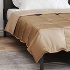 vidaXL Sommerdecke Gold 135 x 200 cm Satin und Mikrofaser