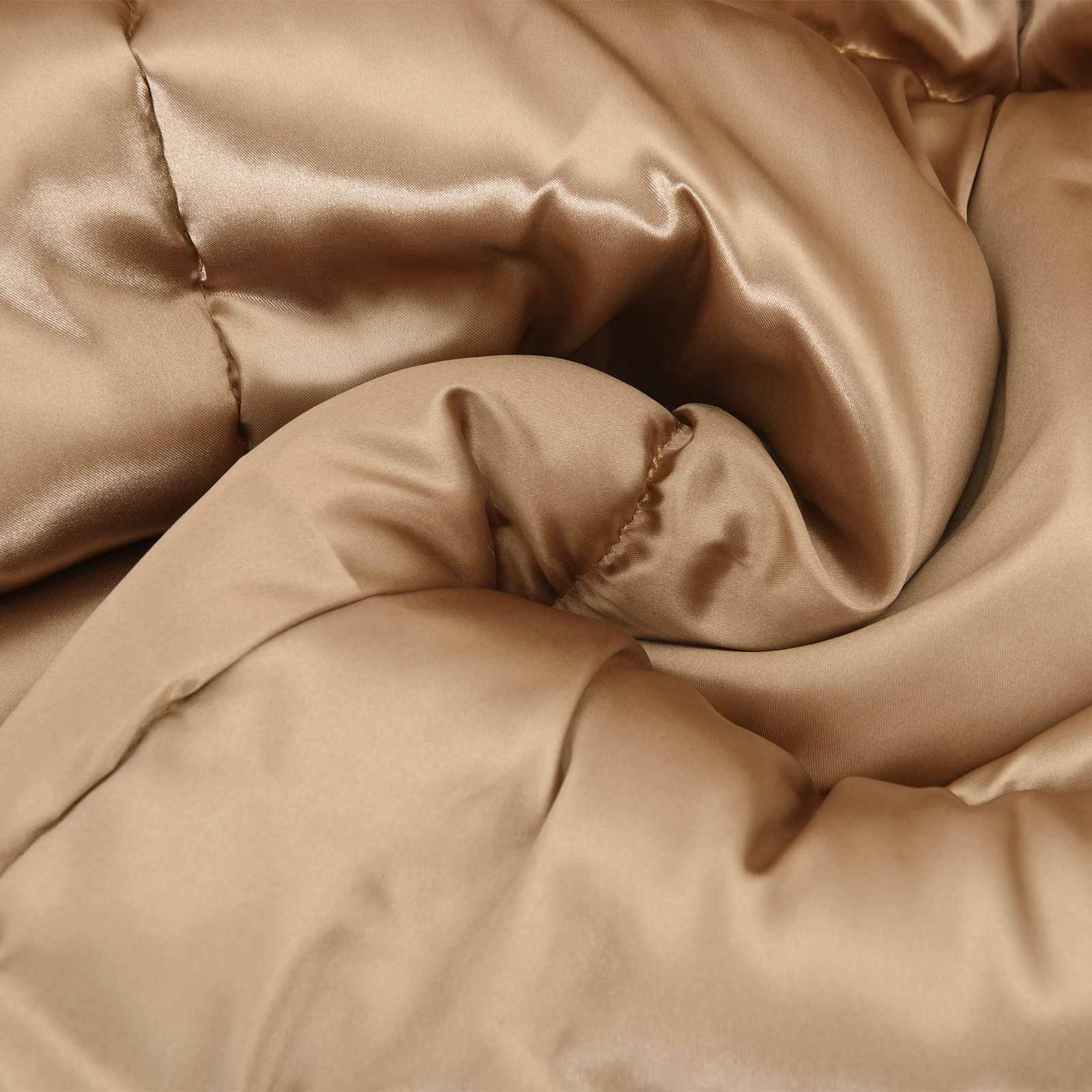 vidaXL Ganzjahresbettdecke Gold 135 x 200 cm Satin und Mikrofaser