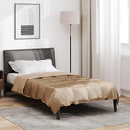 vidaXL Ganzjahresbettdecke Gold 135 x 200 cm Satin und Mikrofaser