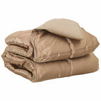 vidaXL Ganzjahresbettdecke Gold 135 x 200 cm Satin und Mikrofaser
