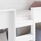 vidaXL Etagenbett für Kinder Weiß 75 x 190 cm Holzwerkstoff