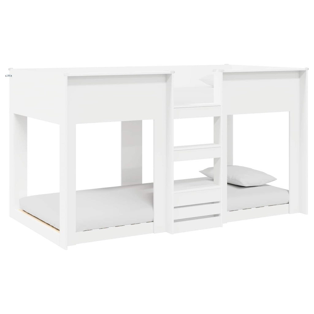 vidaXL Etagenbett für Kinder Weiß 75 x 190 cm Holzwerkstoff