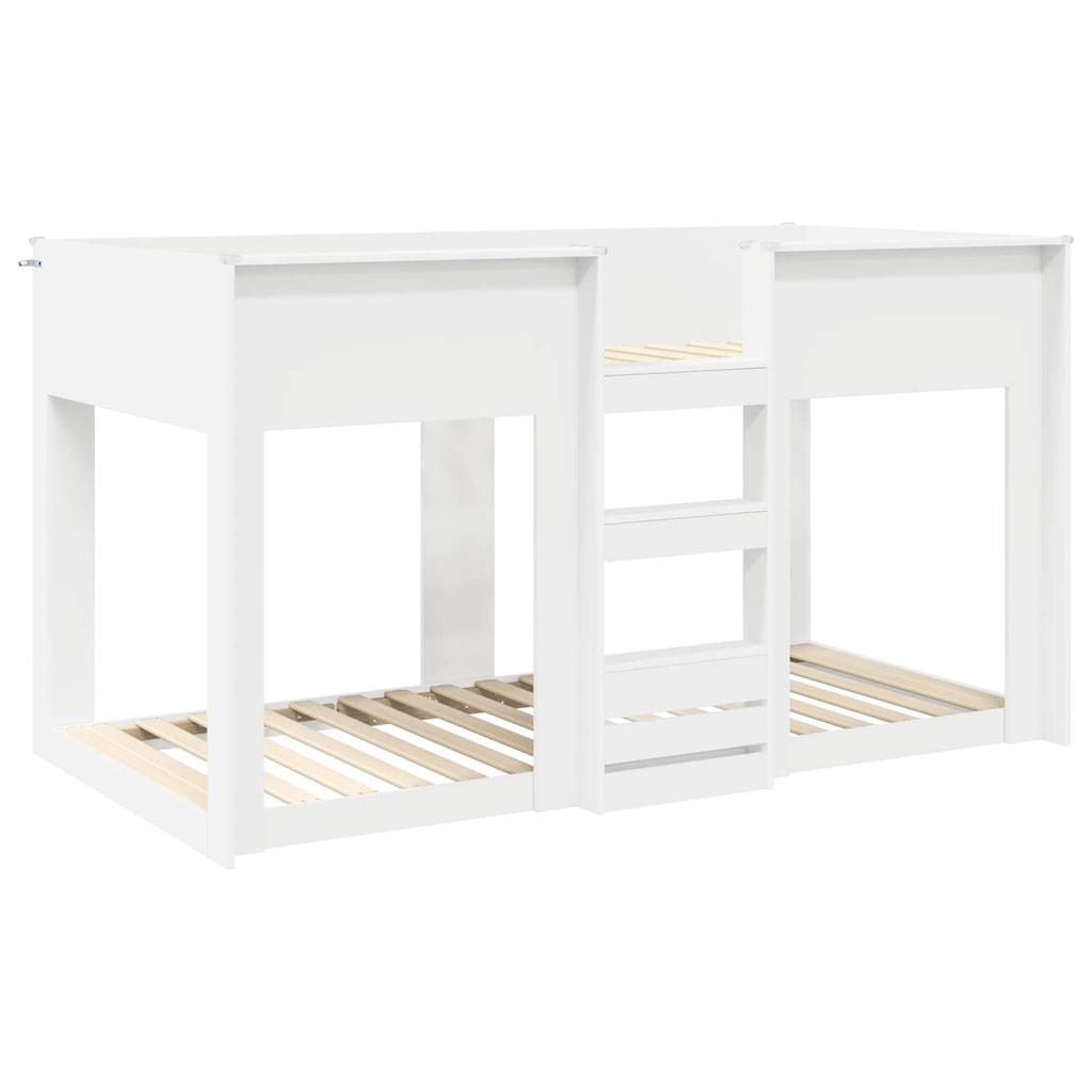 vidaXL Etagenbett für Kinder Weiß 75 x 190 cm Holzwerkstoff