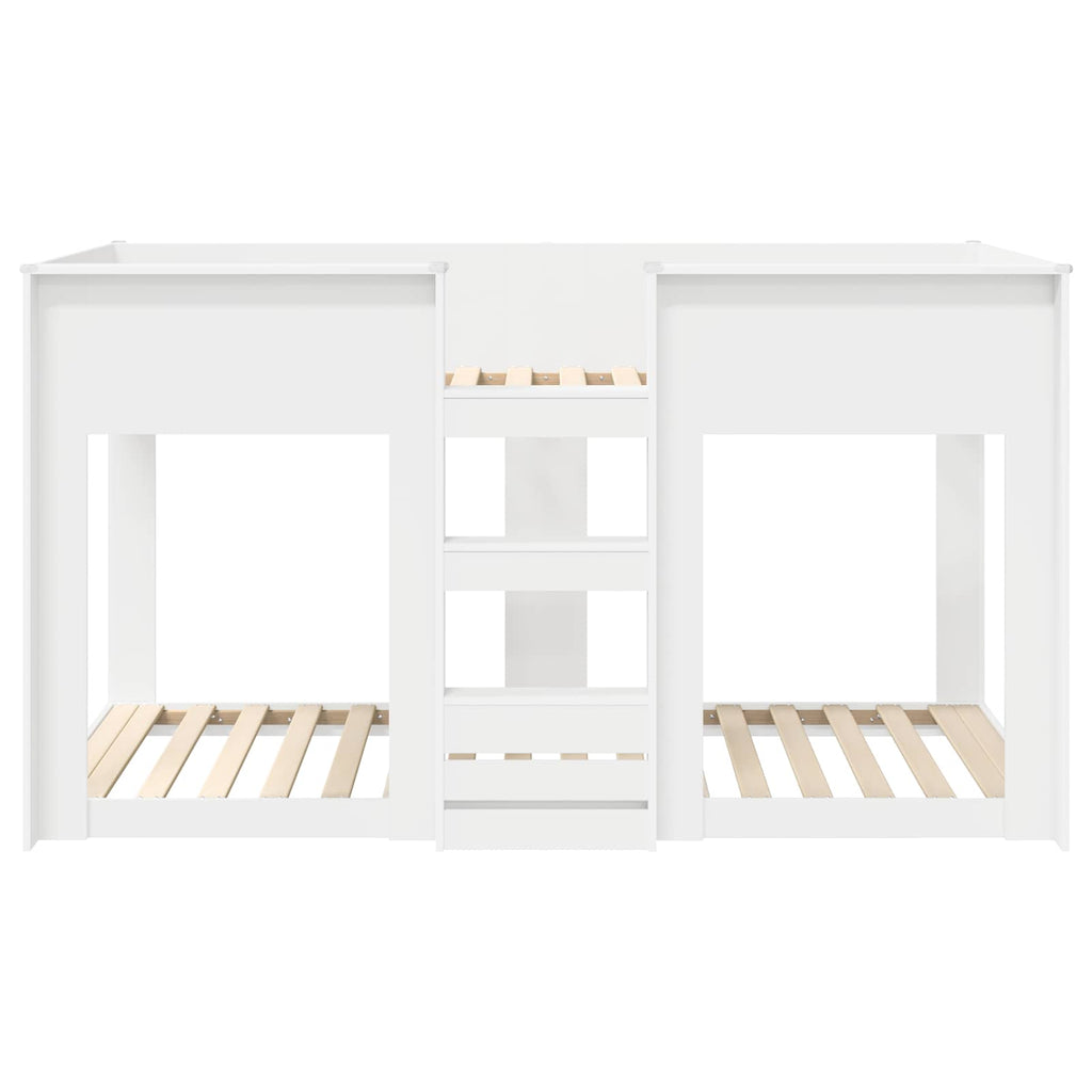 vidaXL Etagenbett für Kinder Weiß 75 x 190 cm Holzwerkstoff