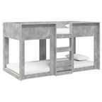 vidaXL Etagenbett für Kinder Beton Grau 75 x 190 cm Holzwerkstoff
