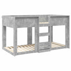 vidaXL Etagenbett für Kinder Beton Grau 75 x 190 cm Holzwerkstoff