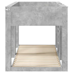 vidaXL Etagenbett für Kinder Beton Grau 75 x 190 cm Holzwerkstoff