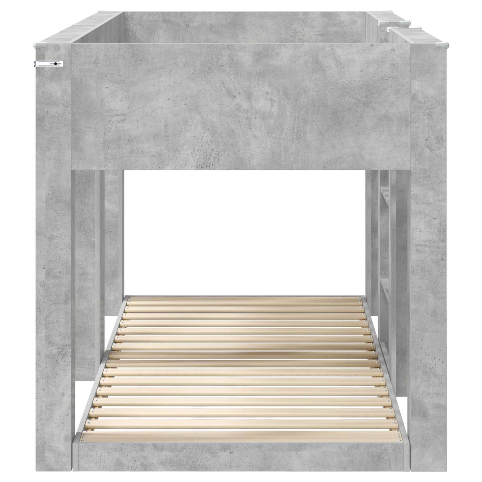 vidaXL Etagenbett für Kinder Beton Grau 75 x 190 cm Holzwerkstoff