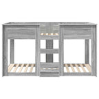 vidaXL Etagenbett für Kinder Graues Sonoma 75 x 190 cm Holzwerkstoff