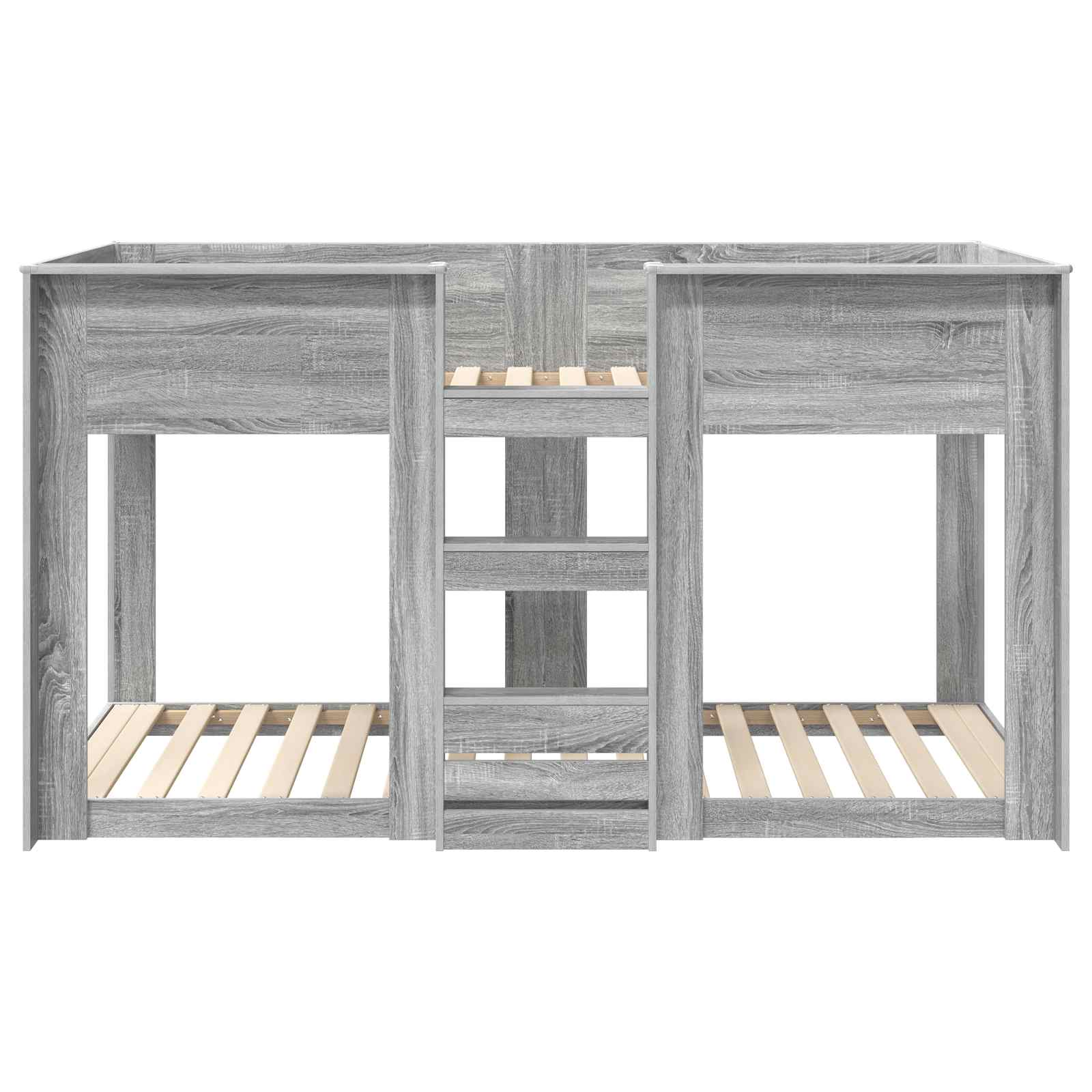 vidaXL Etagenbett für Kinder Graues Sonoma 75 x 190 cm Holzwerkstoff