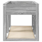 vidaXL Etagenbett für Kinder Graues Sonoma 75 x 190 cm Holzwerkstoff