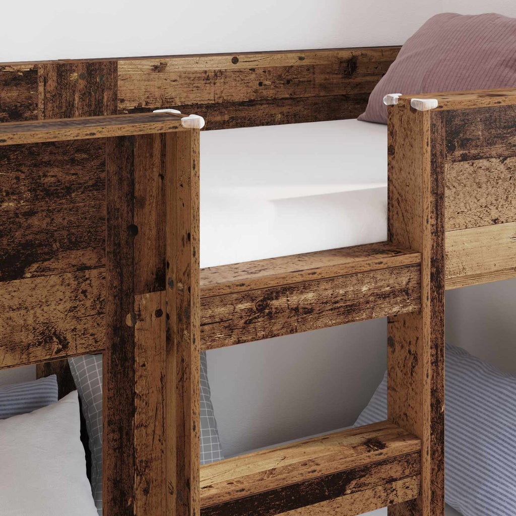 vidaXL Etagenbett für Kinder Altholz 75 x 190 cm Holzwerkstoff