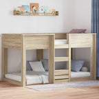 vidaXL Etagenbett für Kinder Sonoma-Eiche 80 x 200 cm Holzwerkstoff