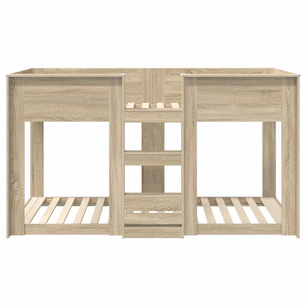 vidaXL Etagenbett für Kinder Sonoma-Eiche 80 x 200 cm Holzwerkstoff