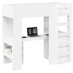 vidaXL Etagenbettgestell mit Schreibtisch Weiß 75 x 190 cm