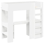 vidaXL Etagenbettgestell mit Schreibtisch Weiß 75 x 190 cm