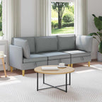 vidaXL Modular Sofa Set mit Stauraum 3 pcs Hellgrau Stoff