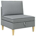 vidaXL Modular Sofa Set mit Stauraum 5 pcs Hellgrau Stoff