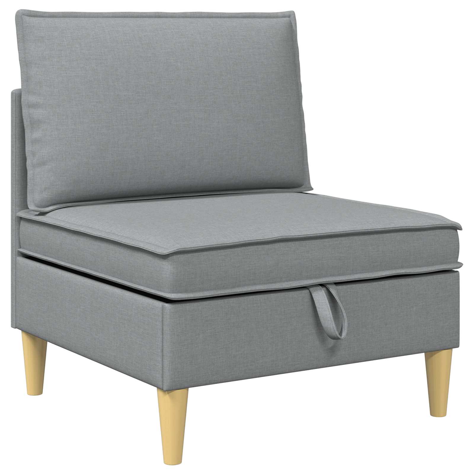 vidaXL Modular Sofa Set mit Stauraum 5 pcs Hellgrau Stoff