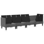 vidaXL Wohnzimmergarnitur mit Kissen 4 pcs Dunkelgrau Samt