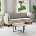 vidaXL Wohnzimmergarnitur 3 pcs Hafer Stoff