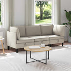 vidaXL Wohnzimmergarnitur 3 pcs Hafer Stoff
