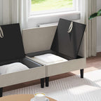 vidaXL Wohnzimmergarnitur 3 pcs Hafer Stoff