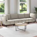 vidaXL Wohnzimmergarnitur 4 pcs Hafer Stoff