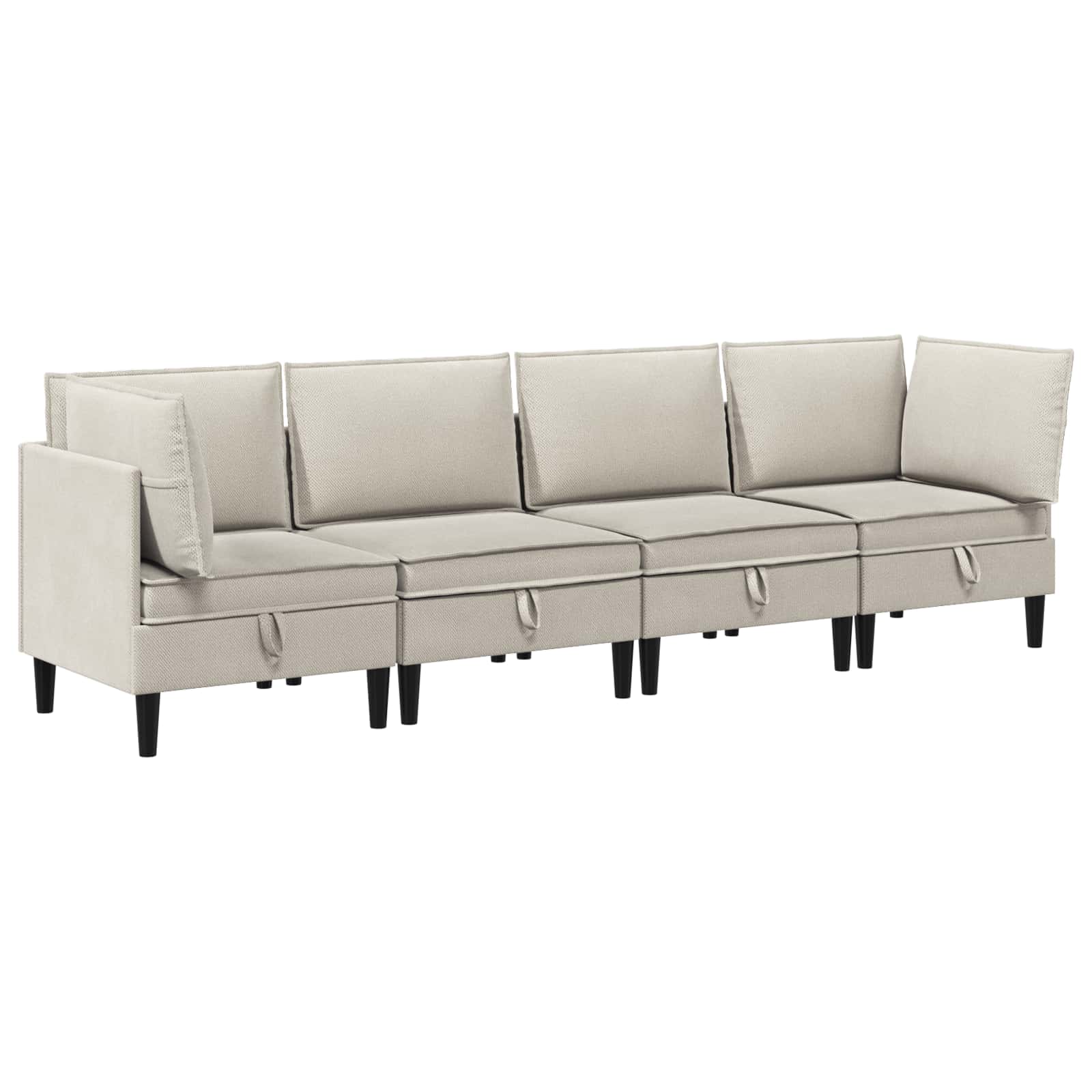 vidaXL Wohnzimmergarnitur 4 pcs Hafer Stoff