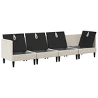 vidaXL Wohnzimmergarnitur 4 pcs Hafer Stoff