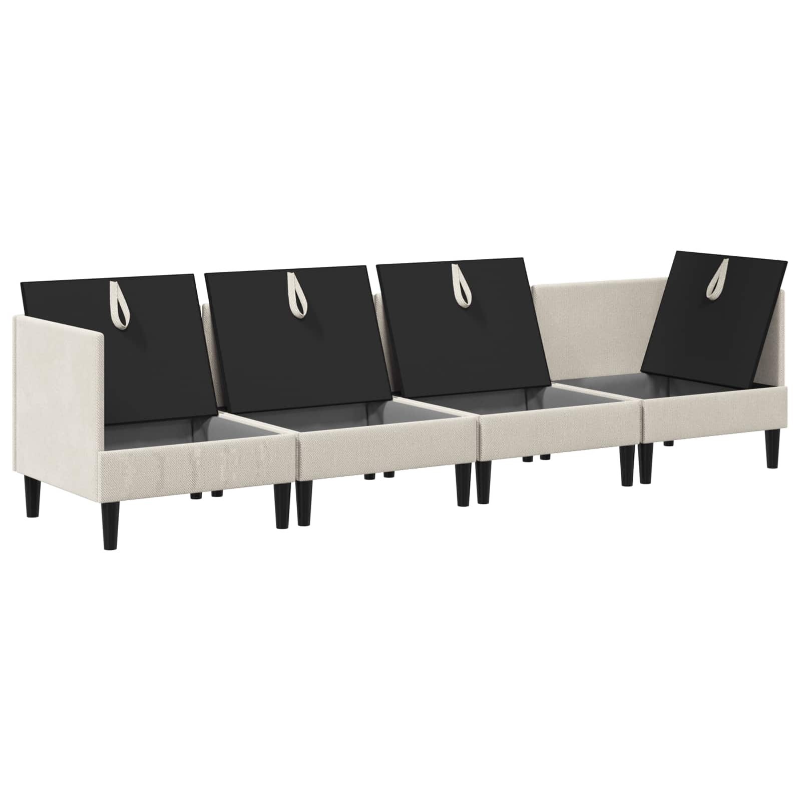 vidaXL Wohnzimmergarnitur 4 pcs Hafer Stoff