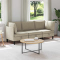 vidaXL Wohnzimmergarnitur 3 pcs Sand Stoff
