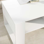 vidaXL Couchtisch mit Speicher Weiß 92 x 53 x 45 cm Holzwerkstoff