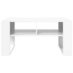 vidaXL Couchtisch mit Speicher Weiß 92 x 53 x 45 cm Holzwerkstoff