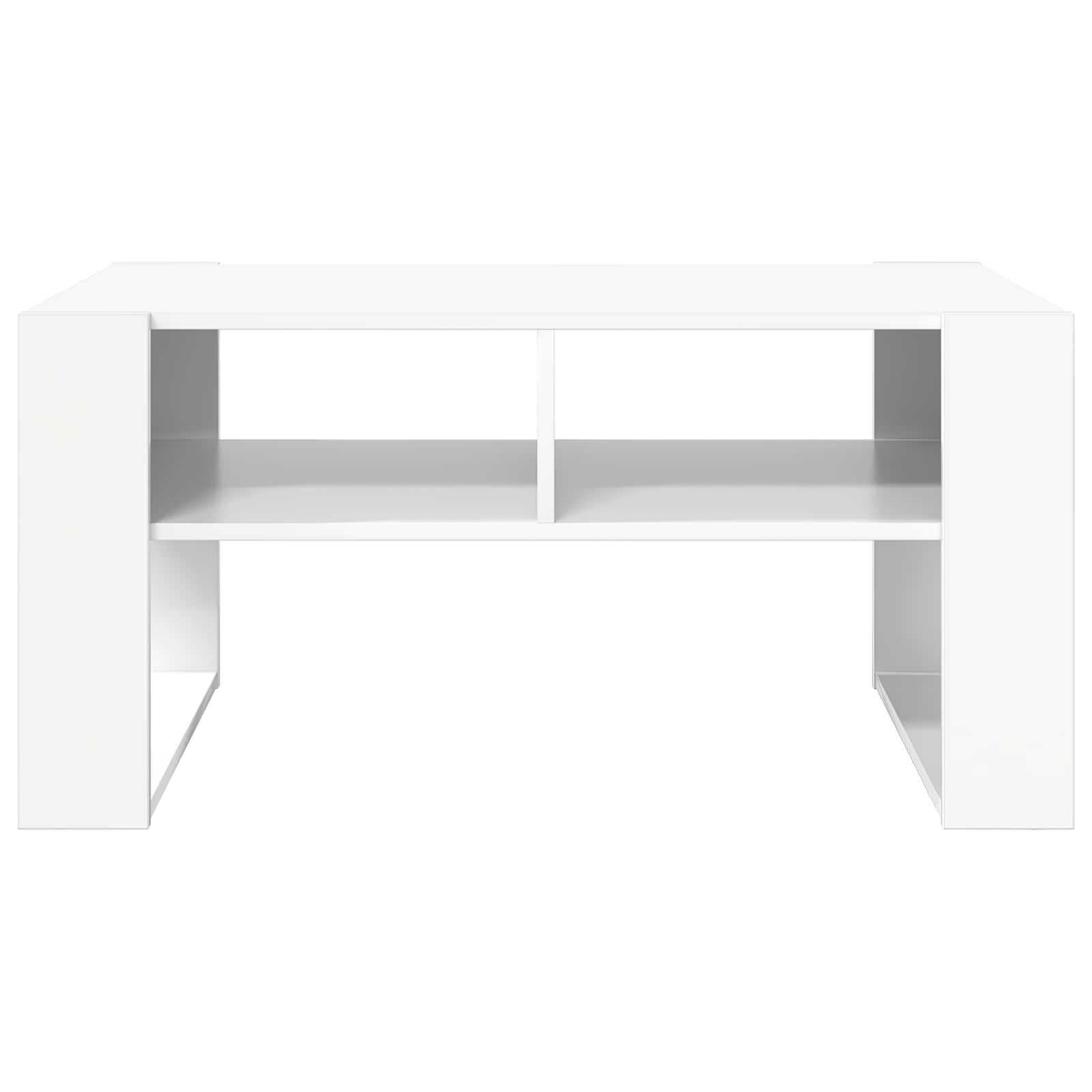 vidaXL Couchtisch mit Speicher Weiß 92 x 53 x 45 cm Holzwerkstoff